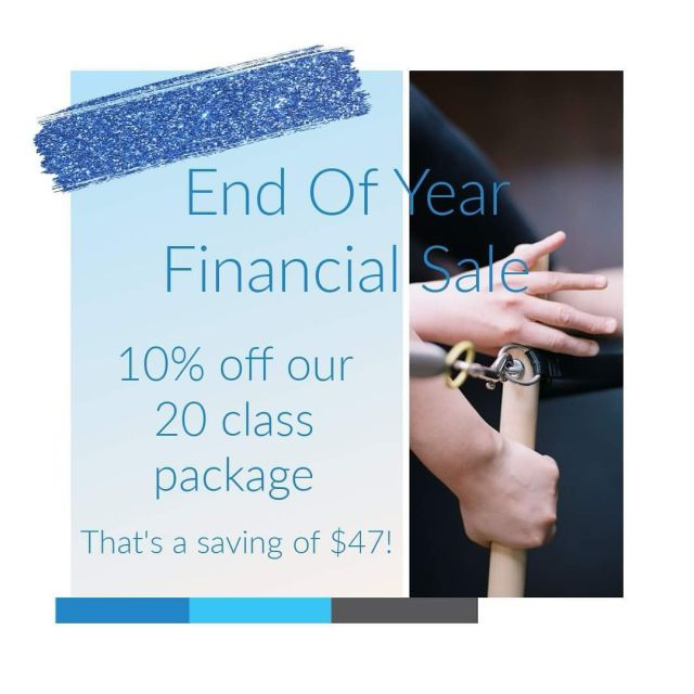 It’s arrived! ✨✨Our EOFY Sale starts today! ✨✨ 

Grab yourself a 10% discount on our 20 class package - 12 month expiry- saving $47! -  on sale until 22/6/24 9pm EST 

Simply log into your account or sign up today, 
✨ add our 20 class package to your checkout, 
✨add the promo code EOFY24 
✨schedule your classes. 

T&Cs - *all studio polices apply *all sales are final * promo code can only be used once. 
Got any questions prior to purchase email Olivia and he can help you out. Office@pilatestrystudios.com.au